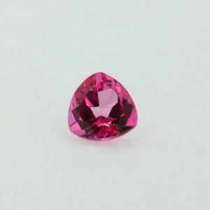Loose Trillion Cut Genuine Natural Pink Topaz Gemstone Semi Precious October Birthstone Front