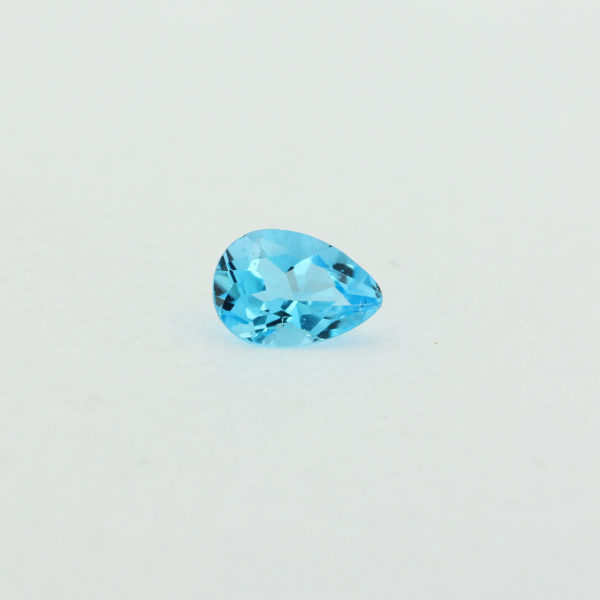 Loose Pear Cut Genuine Natural Blue Topaz Gemstone Semi Precious November Birthstone Front