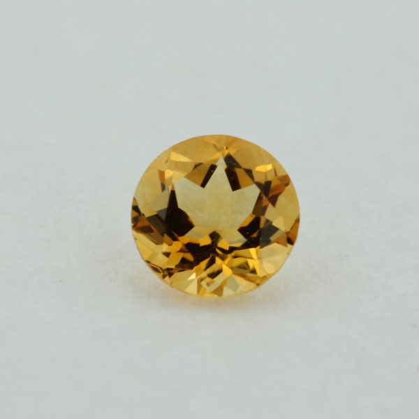 Loose Round Cut Genuine Natural Citrine Gemstone Semi Precious November Birthstone Front