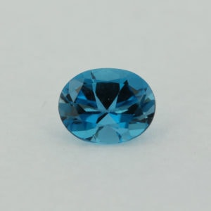 Loose Oval Cut Genuine Natural Blue Zircon Gemstone Semi Precious December Birthstone Front