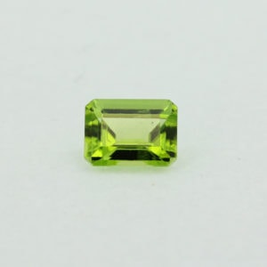 Loose Emerald Cut Genuine Natural Peridot Gemstone Semi Precious August Birthstone Front