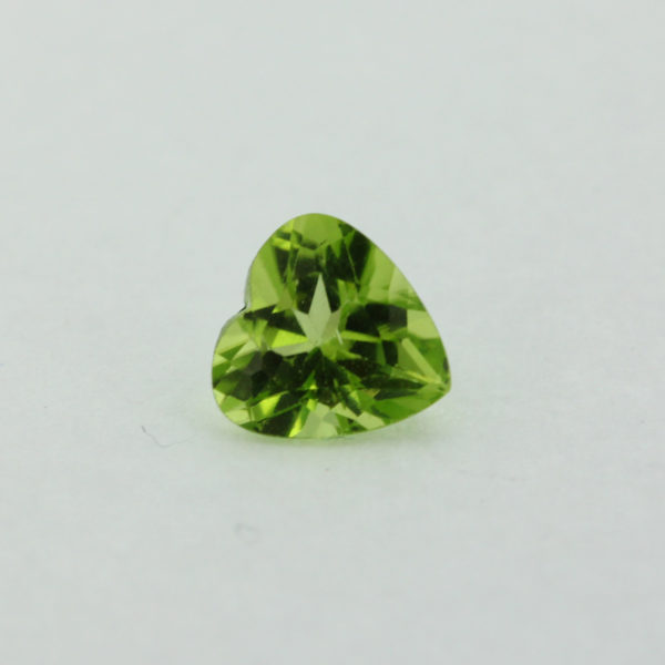 Loose Heart Shape Genuine Natural Peridot Gemstone Semi Precious August Birthstone Front