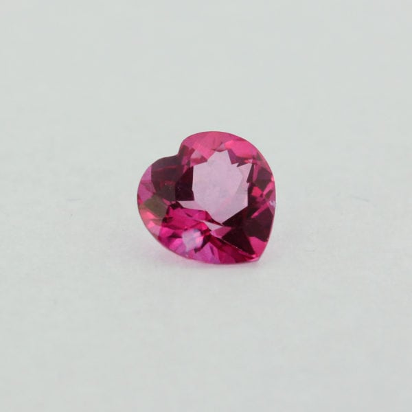 Loose Heart Shape Genuine Natural Pink Topaz Gemstone Semi Precious October Birthstone Front