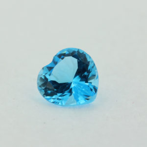 Loose Heart Shape Genuine Natural Blue Topaz Gemstone Semi Precious November Birthstone Front