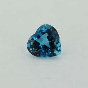 Loose Heart Shape Genuine Natural Blue Zircon Gemstone Semi Precious December Birthstone Front