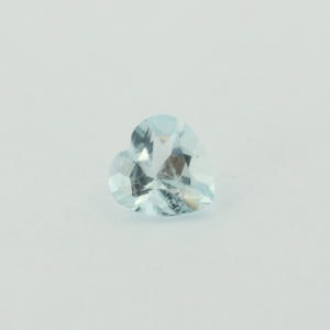 Loose Heart Shape Genuine Natural Aquamarine Gemstone Semi Precious March Birthstone Front