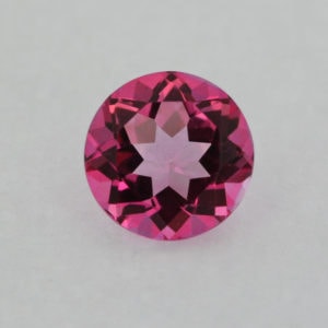 Loose Round Cut Genuine Natural Pink Topaz Gemstone Semi Precious October Birthstone Front