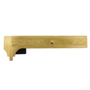 Brass Millimeter Gauge With Gem Plate