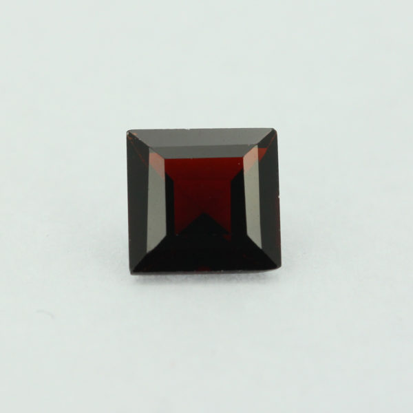 Loose Princess Cut Genuine Natural Garnet Gemstone Semi Precious January Birthstone Front