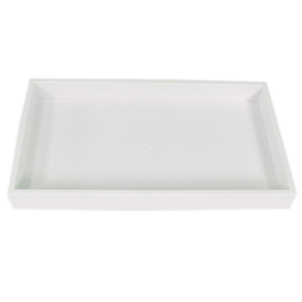 Tall White Plastic Tray Full Size Stackable Tray For Jewelry Rings Chains Bracelets