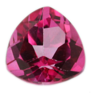 Loose Trillion Cut Genuine Natural Pink Topaz Gemstone Semi Precious October Birthstone