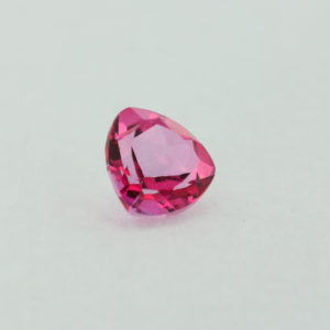 Loose Trillion Cut Genuine Natural Pink Topaz Gemstone Semi Precious October Birthstone Side