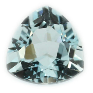 Loose Trillion Cut Genuine Natural Aquamarine Gemstone Semi Precious March Birthstone