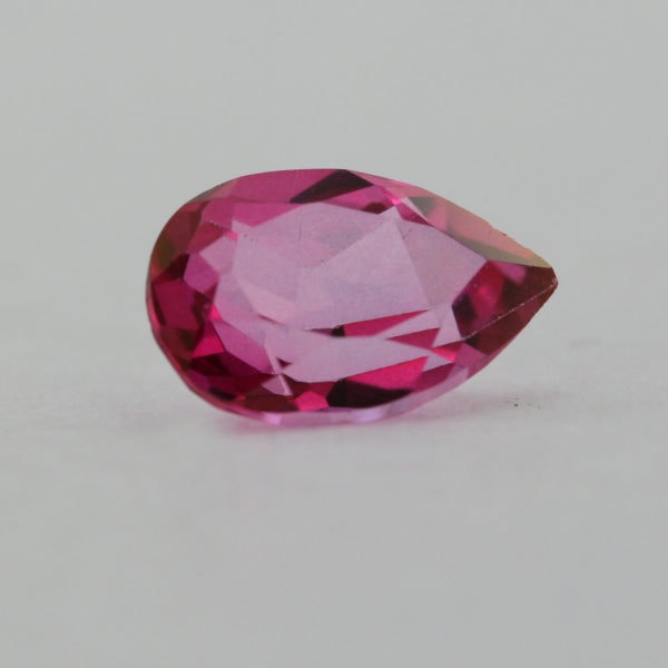 Loose Pear Cut Genuine Natural Pink Topaz Gemstone Semi Precious October Birthstone Side