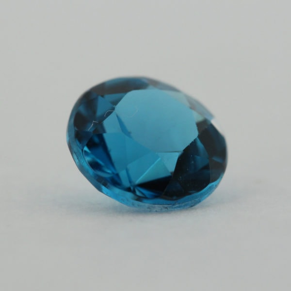 Loose Round Cut Genuine Natural Blue Zircon Gemstone Semi Precious December Birthstone Side