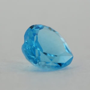 Loose Heart Shape Genuine Natural Blue Topaz Gemstone Semi Precious November Birthstone Side
