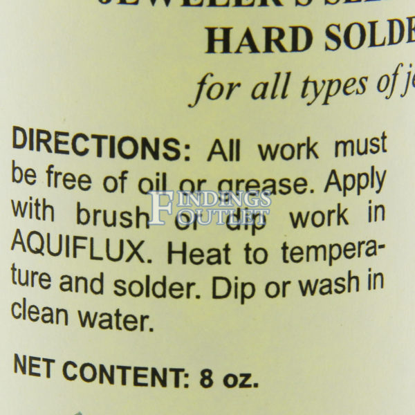 Aquiflux Hard Soldering Flux Half Pint Directions