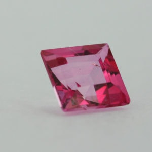 Loose Princess Cut Genuine Natural Pink Topaz Gemstone Semi Precious October Birthstone Side