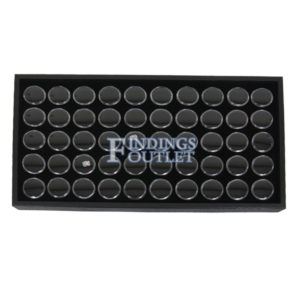 50 Gem jars black foam Inserts display get your gem stones organized & displayed 
