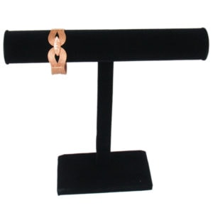 Black Velvet Bracelet & Necklace Jewelry Display Holder Large T-Bar Stand