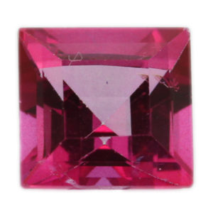 Loose Princess Cut Genuine Natural Pink Topaz Gemstone Semi Precious October Birthstone