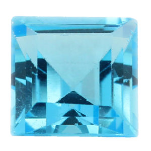 Loose Princess Cut Genuine Natural Blue Topaz Gemstone Semi Precious November Birthstone