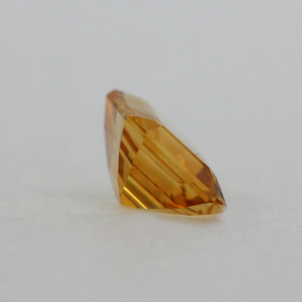 Loose Emerald Cut Genuine Natural Citrine Gemstone Semi Precious November Birthstone Back