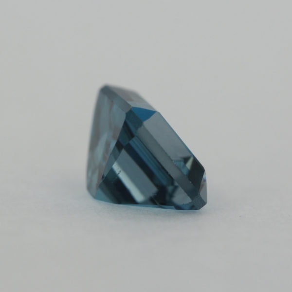 Loose Emerald Cut Genuine Natural Blue Zircon Gemstone Semi Precious December Birthstone Back