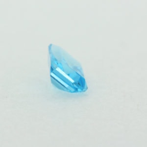 Loose Emerald Cut Genuine Natural Blue Topaz Gemstone Semi Precious November Birthstone Back