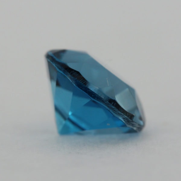 Loose Round Cut Genuine Natural Blue Zircon Gemstone Semi Precious December Birthstone Back