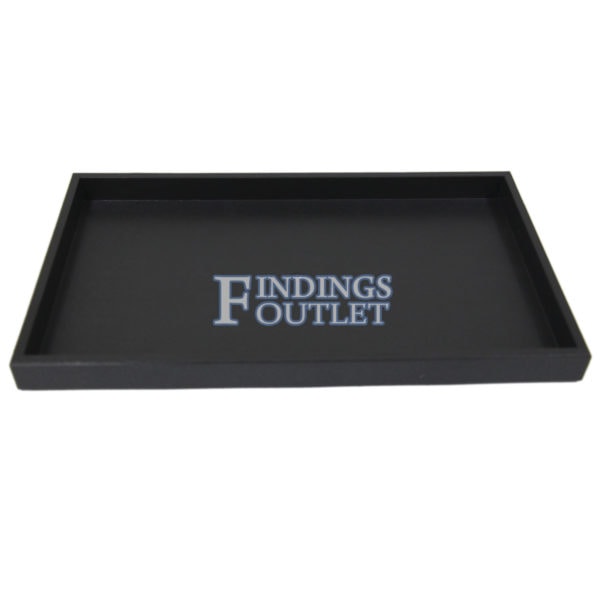 Black Plastic Tray Full Size Stackable Tray For Jewelry Rings Chains Bracelets Top
