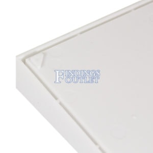 Tall White Plastic Tray Full Size Stackable Tray For Jewelry Rings Chains Bracelets Zoom