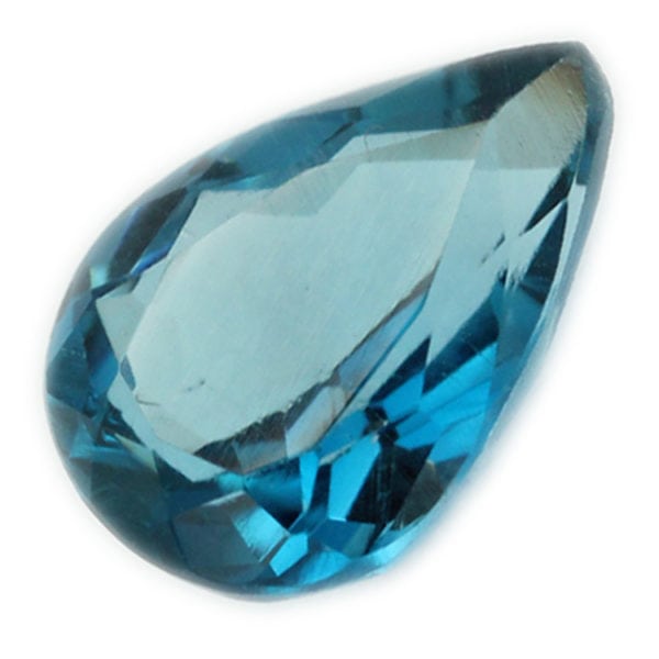 Loose Pear Cut Genuine Natural Blue Zircon Gemstone Semi Precious December Birthstone