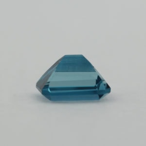Loose Emerald Cut Genuine Natural Blue Zircon Gemstone Semi Precious December Birthstone Down