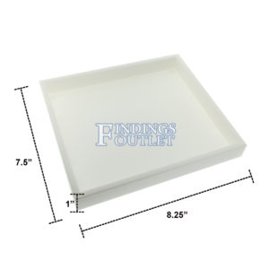 White Plastic Tray Multi-Purpose Stackable Tray Jewelry Rings Chains Bracelets Dimension