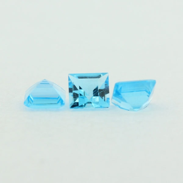 Loose Princess Cut Genuine Natural Blue Topaz Gemstone Semi Precious November Birthstone Group