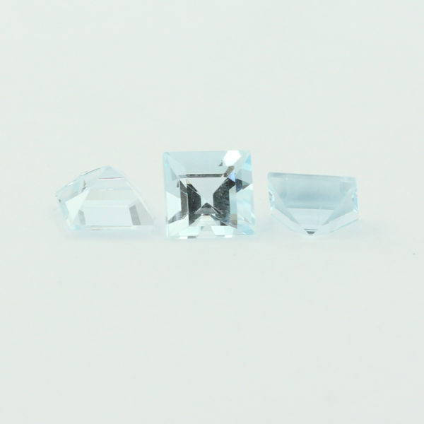 Loose Princess Cut Genuine Natural Aquamarine Gemstone Semi Precious March Birthstone Group