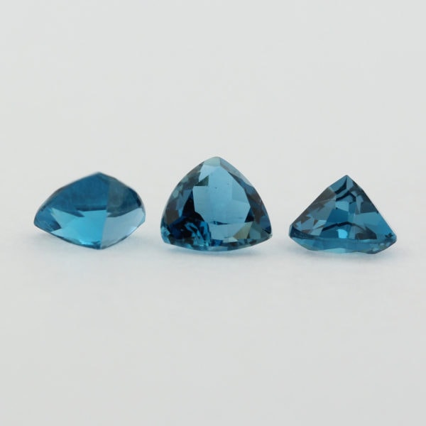 Loose Trillion Cut Genuine Natural Blue Zircon Gemstone Semi Precious December Birthstone Group