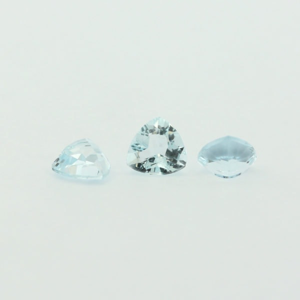 Loose Trillion Cut Genuine Natural Aquamarine Gemstone Semi Precious March Birthstone Group
