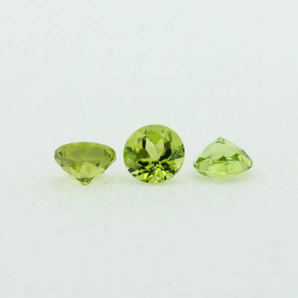 Loose Round Cut Genuine Natural Peridot Gemstone Semi Precious August Birthstone Group