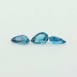 Loose Pear Cut Genuine Natural Blue Zircon Gemstone Semi Precious December Birthstone Group