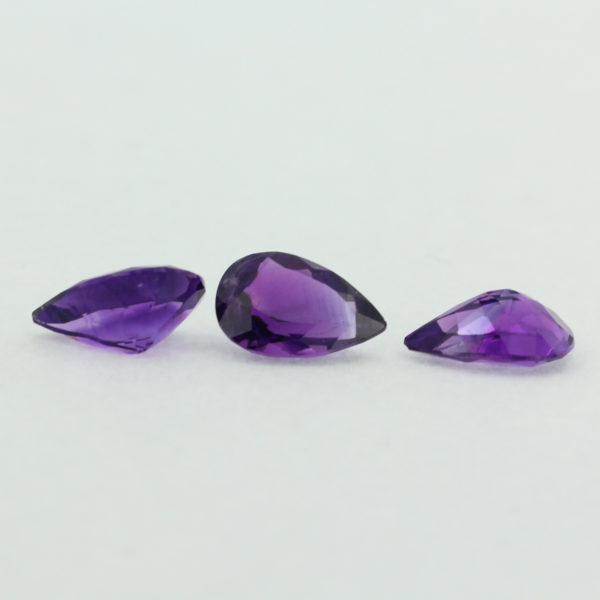 Loose Pear Cut Genuine Natural Amethyst Gemstone Semi Precious February Birthstone Group