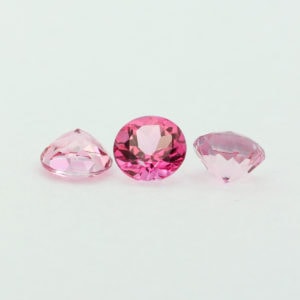 Loose Round Cut Genuine Natural Pink Topaz Gemstone Semi Precious October Birthstone Group