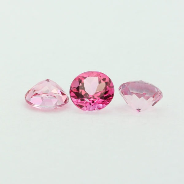 Loose Round Cut Genuine Natural Pink Topaz Gemstone Semi Precious October Birthstone Group