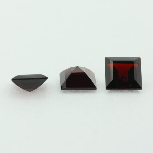 Loose Princess Cut Genuine Natural Garnet Gemstone Semi Precious January Birthstone Group