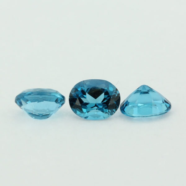 Loose Oval Cut Genuine Natural Blue Zircon Gemstone Semi Precious December Birthstone Group