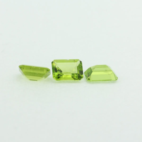 Loose Emerald Cut Genuine Natural Peridot Gemstone Semi Precious August Birthstone Group