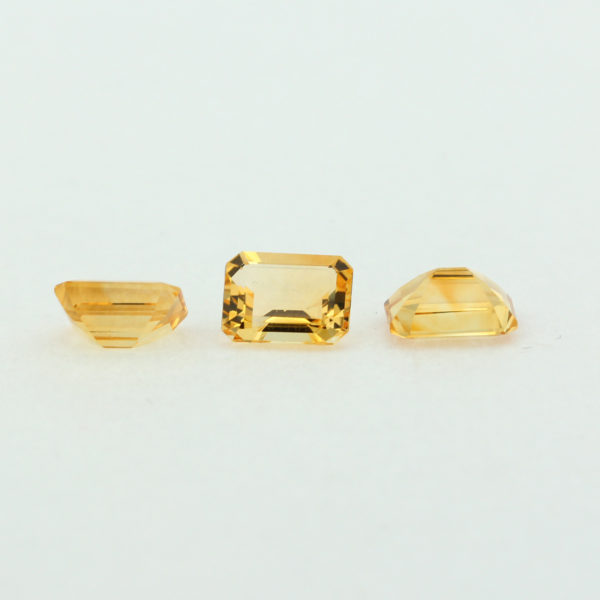 Loose Emerald Cut Genuine Natural Citrine Gemstone Semi Precious November Birthstone Group