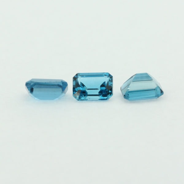 Loose Emerald Cut Genuine Natural Blue Zircon Gemstone Semi Precious December Birthstone Group