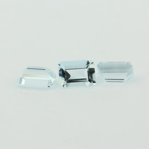 Loose Emerald Cut Genuine Natural Aquamarine Gemstone Semi Precious March Birthstone Group